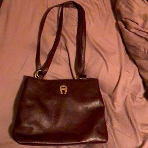 Etienne Aigner purse in burgundy genuine leather